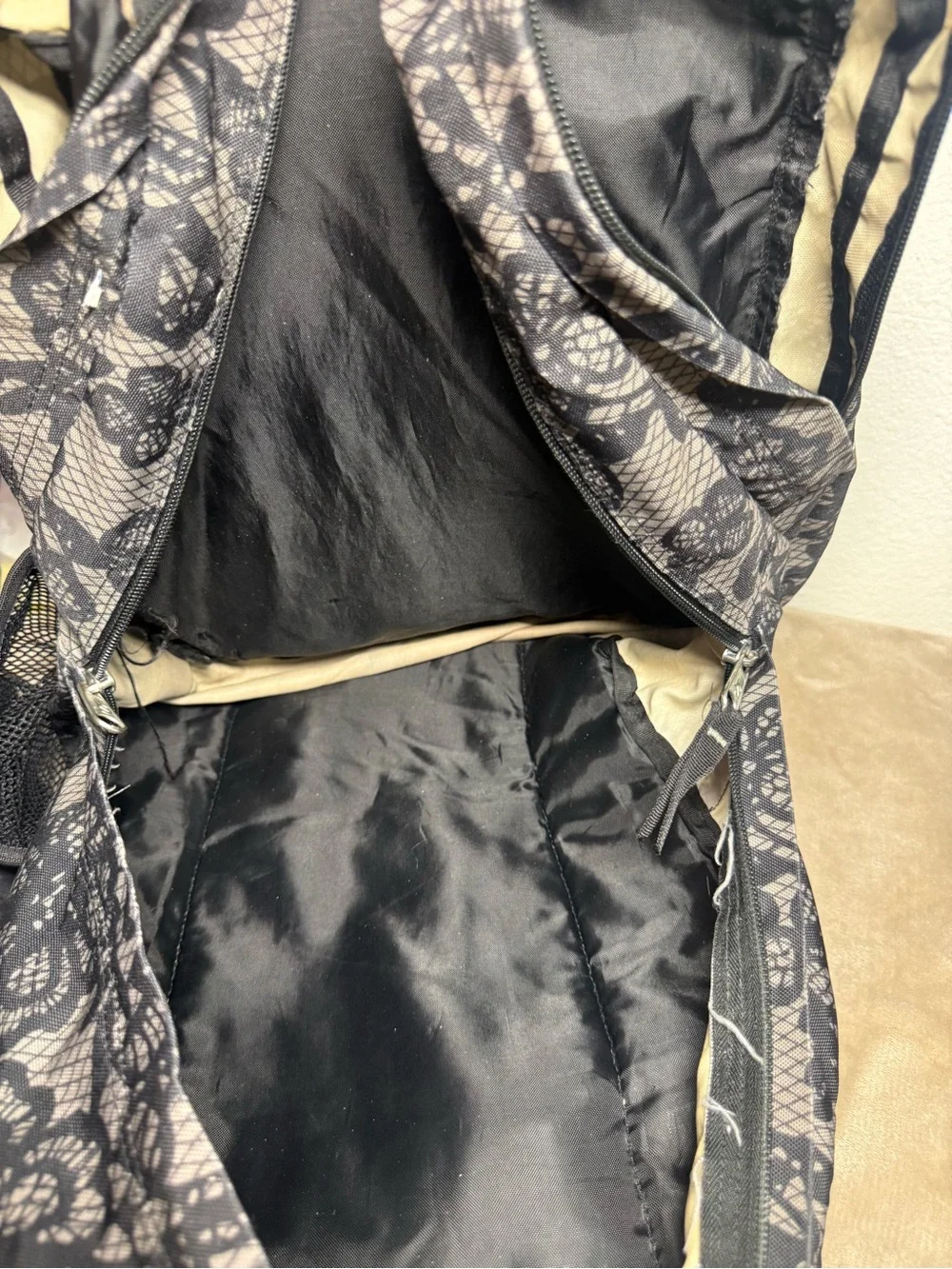 Jansport Black & Gray Lace-Pattern Backpack